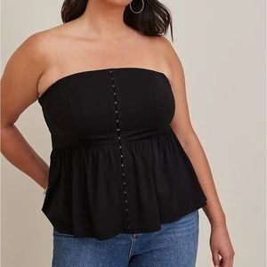 Torrid Stretch Challis Lace Up Back Corset Top sz 2 or 18 20 2X 18/20